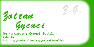 zoltan gyenei business card